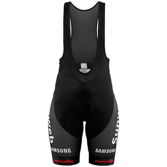 2019 Maillot Mujer Sunweb Tirantes Mangas Cortas Naranja Blanco